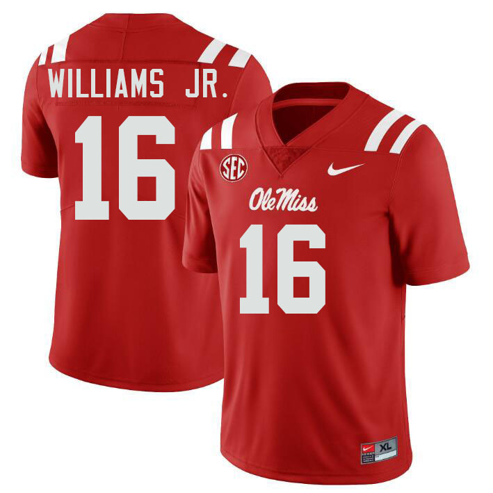 Ole Miss Rebels #16 Wydett Williams Jr. College Football Jerseys Stitched-Red